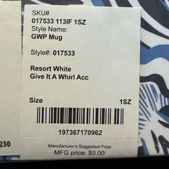 LILLY PULITZER CERAMIC MUG IN Resort White Give It A Whirl - Picture 6 of 8